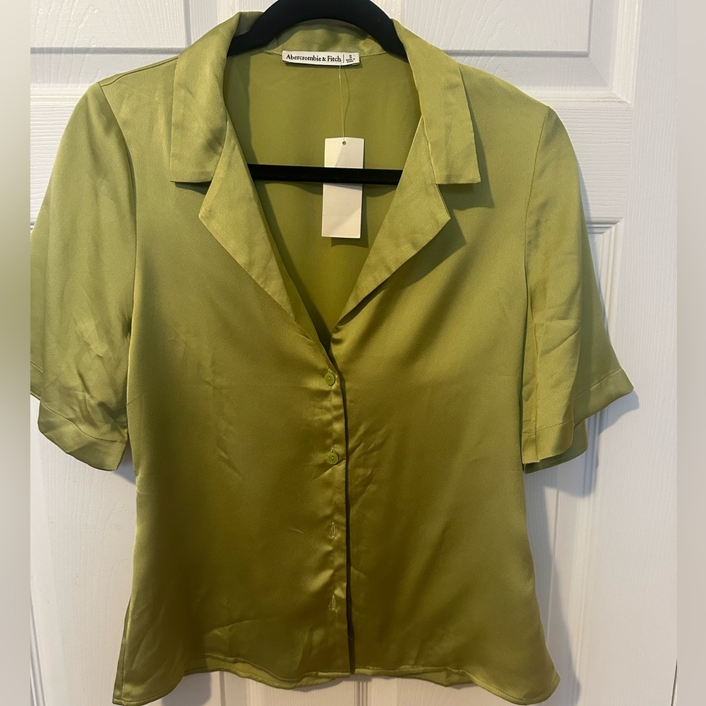 Vibrant Satin Button Up